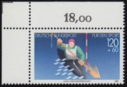 1239 Sporthilfe 120+60 Pf Kanuslalom ** Ecke O.l. - Unused Stamps