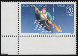 1239 Sporthilfe 120+60 Pf Kanuslalom ** Ecke U.l. - Unused Stamps