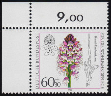 1226 Wohlfahrt Orchideen 60+30 Pf ** Ecke O.l. - Unused Stamps