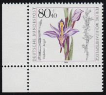 1227 Wohlfahrt Orchideen 80+40 Pf ** Ecke U.l. - Unused Stamps