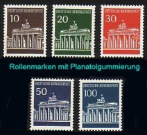 506-510w Brandenburger Tor, Satz UNGERADE Nr. Planatol-Gummierung ** - Rollenmarken