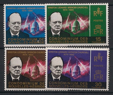 NOUVELLES HEBRIDES - 1966 - N°YT. 227 à 230 - Churchill - Série Complète - Neuf Luxe ** / MNH / Postfrisch - Unused Stamps