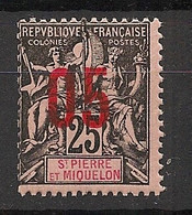 SPM - 1912 - N°YT. 98 - Type Groupe 05 Sur 25c - Neuf Luxe ** / MNH / Postfrisch - Nuovi