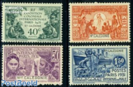 New Caledonia 1931 Colonial Expo 4v, Unused (hinged), Transport - Ships And Boats - Neufs