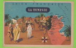 - Union Française - LA TUNISIE - CHROMO DIDACTIQUE  Verso - LION NOIR - FORMAT CPA - Sammlungen & Sammellose