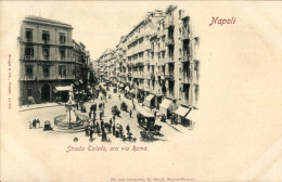 CPA Napoli Campania, Strada Toleda, Ora Via Roma, Straßenpartie, Denkmal - Otros & Sin Clasificación