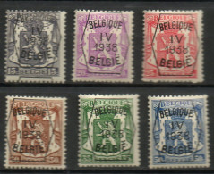 Préos - Série 4 - PO351-PO356 ** / PRE351-PRE356 ** - Sobreimpresos 1936-51 (Sello Pequeno)