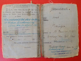 Dokument WW2 Führerschein Schwerin 1937 Mecklenburgisches Gewerbeaufsichtsamt - Documentos