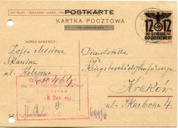 POLOGNE GOUVERNEMENT GENERAL ENTIER POSTAL AYANT VOYAGE - Gouvernement Général