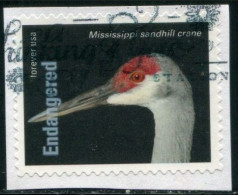 VEREINIGTE STAATEN ETATS UNIS USA 2023 ENDANGERED SPECIES:MISSISSIPPI SANDHILL CRANE USED PAPER MI 6071 YT 5668 SN 5799T - Gebraucht