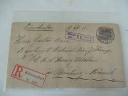 MULHAUSEN  OBLITERATION  ALLEMANDE ALSACE OCCUPEE P K  CACHET CENSURE - Cartas & Documentos