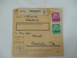 OBERBETSCGDORF   WW 2    OBLITERATION  ALLEMANDE TIMBRE   HINDENBOURG SURCHARGE ELSASS RECU - Cartas & Documentos