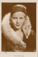 CHARLOTTE SUSA - Actress , Gut Gaussen Crottingen East Prussia Germany - Autograph Autographe Signature Autogramm - Attori E Comici 