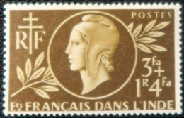 LP3039/177 - COLONIES FRANÇAISES - INDE - 1944 - N°233 NEUF* - Nuevos