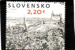 Slovakia 2021, Art - Matthäus Merian - Swiss Engraver Working In Frankfurt Am Main, Presspurk, Used - Usati