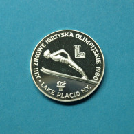 Polen 1980 200 Zlotych Olympiade Skispringer , Beizeichen PP (M3714 - Polen