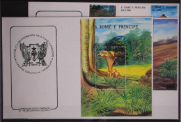 Sao Tome E Principe 1626-1631, Block 342-343 Gestempelt Als FDC / Pilze #GC169 - Sao Tomé E Principe