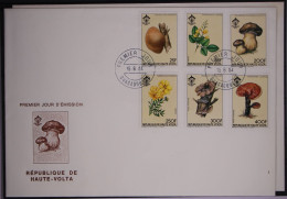 Obervolta 950-955 Und Block 80 Postfrisch Als FDC / Pilze #GC275 - Burkina Faso (1984-...)