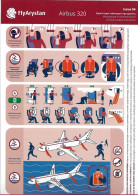 #7 Safety Card Kazakhstan  FlyArystan A320 Rare - Consignes De Sécurité