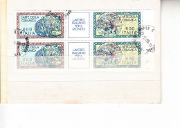 ITALIA  1985 - Sassone  1S  416° Blocco - Lavoro  Italiano- Ceramica - 1981-90: Usati