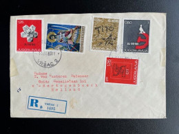 JUGOSLAVIJA YUGOSLAVIA 1969 REGISTERED LETTER VRSAC TO 'S HERTOGENBOSCH 11-04-1969 - Cartas & Documentos