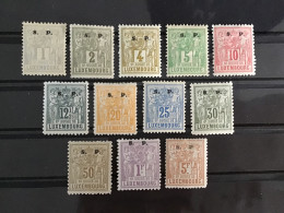 Luxembourg 1882-4 Official Stamps Set Mint Yv 54-65 Mi 35-46 Sc 52-63 - Service