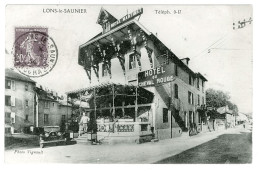 39 - B3889CPA - LONS LE SAUNIER - Hotel Du CHEVAL ROUGE (MARTINET) - Très Bon état - JURA - Lons Le Saunier