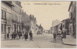 88 - B14540CPA - RAMBERVILLERS - Avenue Felix-Faure - Café Des Vosges - Parfait état - VOSGES - Rambervillers