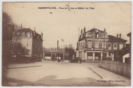 88 - B14542CPA - RAMBERVILLERS - Place De La Gare Et Hotel De L' EST - Très Bon état - VOSGES - Rambervillers