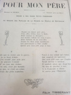 PATRIOTIQUE /POUR MON PERE /DELMET /AIR CHANSON POUR MA MERE /PUPILLES MAISON DU PEUPLE SOTEVILLE - Partitions Musicales Anciennes