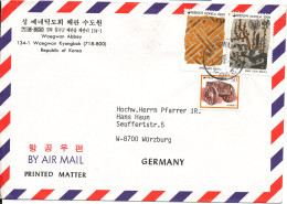 Korea South Air Mail Cover With Topical Stamps Sent To Germany - Korea (Süd-)