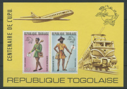 Togo 1974 100 Jahre Weltpostverein UPU Block 84 C Postfrisch (C22252) - Togo (1960-...)