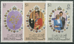 Brunei 1981 Hochzeit Lady Diana/Prinz Charles 252/54 Postfrisch - Brunei (...-1984)