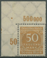 Deutsches Reich 1923 Ziffern Im Kreis Platte 275 A P OR Ecke Ob. Li. Postfrisch - Ongebruikt