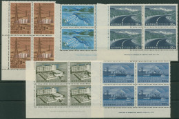 Zypern 1967 Entwicklungsplan 287/91 4er-Block Druckerzeichen Postfrisch (G90218) - Unused Stamps