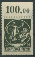 Dt. Reich 1920 Bayern-Abschied Oberrand 138 I P OR VI Postfrisch, Rand Gefalzt - Ongebruikt
