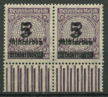 Dt. Reich 1923 Korbdeckel Mit Aufdruck, Unterrand 332 A Wa UR Paar Postfrisch - Ongebruikt