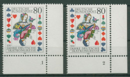 Bund 1986 Skat Spielkarte Formnummer 1293 Ecke 4 FN 1,2 Postfrisch (E1492) - Unused Stamps