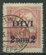 Lettland 1921 Erste Volksvertretung MiNr. 42 Mit Aufdruck 64 Gestempelt - Lettonia