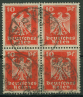 Deutsches Reich 1924 Neuer Reichsadler 357 X 4er-Block Gestempelt - Used Stamps