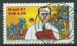 Brasilien 1987 Tag Des Buches Schriftsteller José A.de Almeida 2230 Gestempelt - Usati