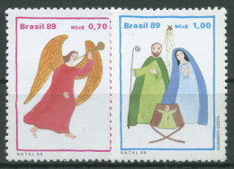 Brasilien 1989 Weihnachten Engel Heilge Familie 2332/33 Postfrisch - Nuovi