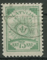 Lettland 1919 Freimarke Symbolik Ähren Im Sonnenkreis 14 A Gestempelt - Lettland