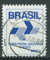 Brasilien 1988 Freimarke Ohne Wertangabe Post-u.Fernmeldedienst 2256 Gestempelt - Usados