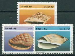 Brasilien 1989 Naturschutz Tiere Meeresschnecken 2318/20 Postfrisch - Nuovi