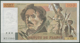 Frankreich 100 Francs 1988, Delacroix, KM 154 D, Leicht Gebraucht (K1701) - 100 F 1978-1995 ''Delacroix''