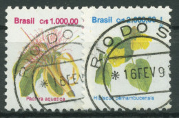 Brasilien 1992 Freimarken Blüten Glückskastanie Hibiskus 2497/98 Gestempelt - Gebraucht