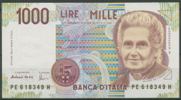 Italien 1000 Lire 1990, M. Montessori, KM 114 C, Kassenfrisch (K1695) - 1000 Lire