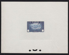 MOROCCO(1933) Moulay-Idriss. Die Proof In Blue With Value Tablet Empty. Scott Type A21. - Other & Unclassified