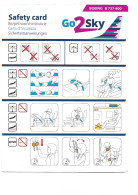 #15 Safety Card Go2Sky B-737-800 / 2017 - Consignes De Sécurité